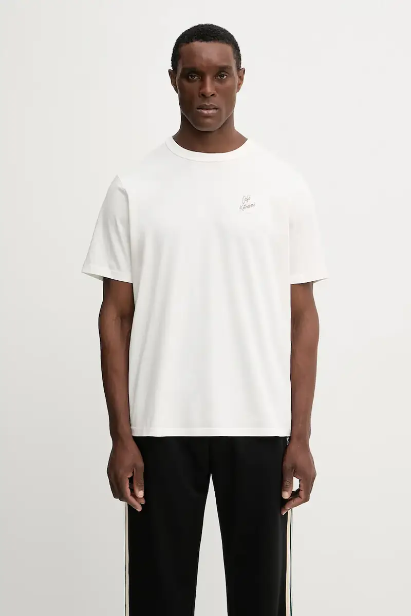 Café Kitsuné T-shirt Uomo Beige 3484361 miniatura 3