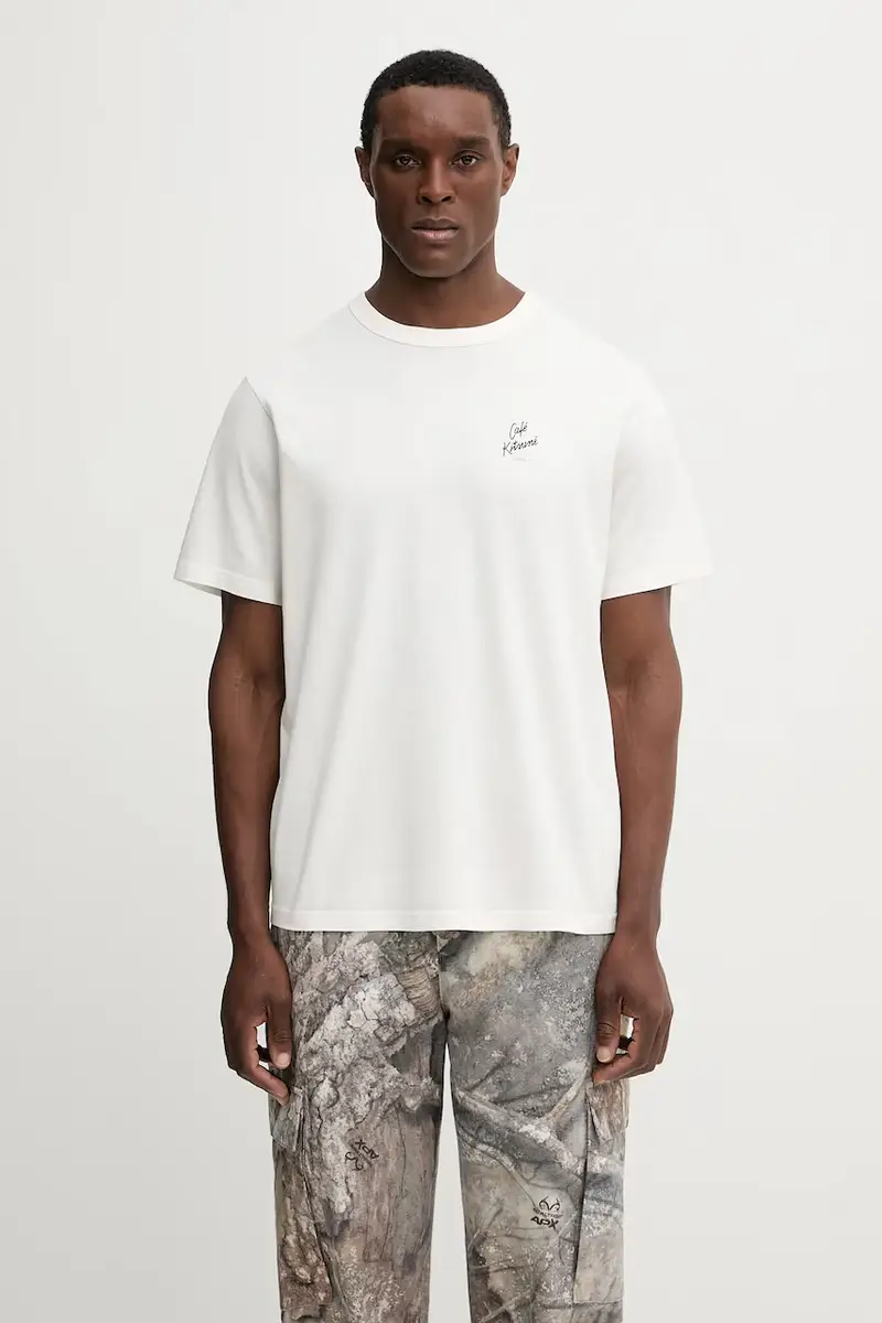 Café Kitsuné T-shirt Uomo Beige 3484360 miniatura 3