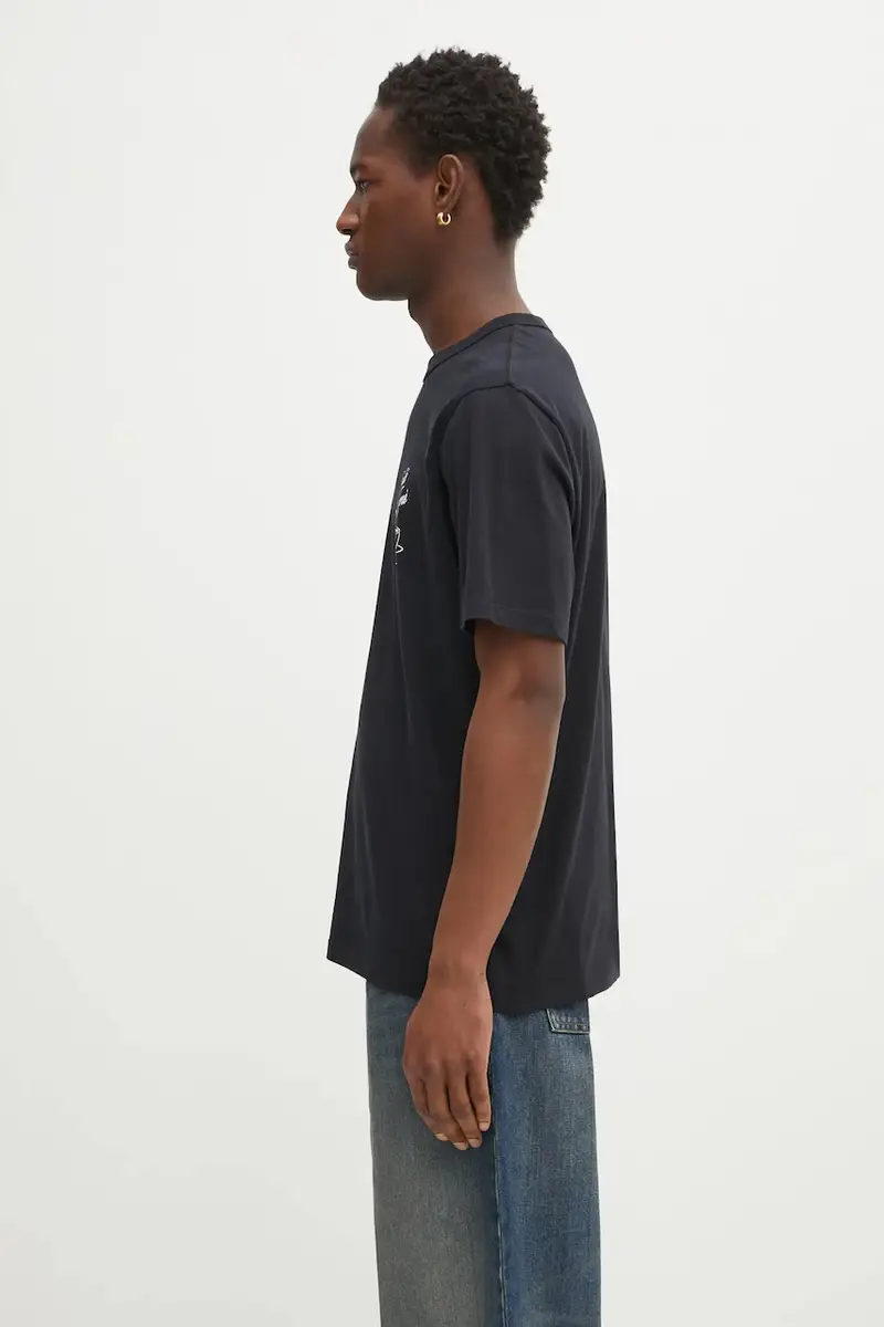 Café Kitsuné T-shirt Uomo Nero 3528129 miniatura 2