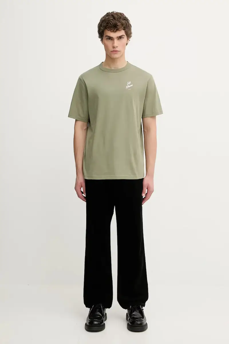 Café Kitsuné T-shirt Uomo Verde 3528286 miniatura 5