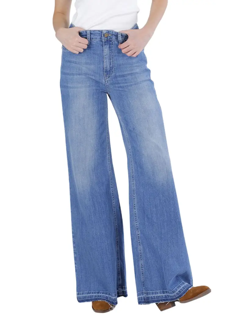 jeans wide cafènoir da donna - denim