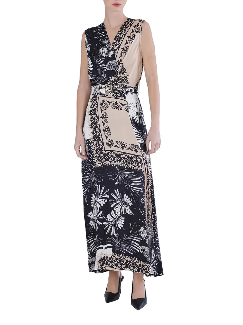 vestito longuette cafènoir da donna - multicolore