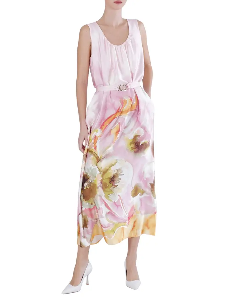 vestito longuette cafènoir da donna - rosa