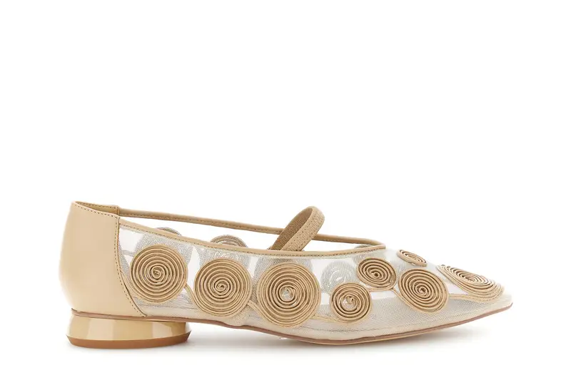 ballerine con ricamo cornely beige