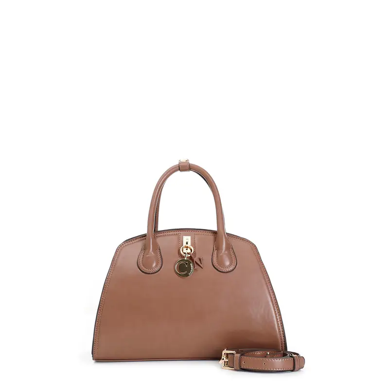 bauletto in abrasivato con personalizzazione charm metallo cipria