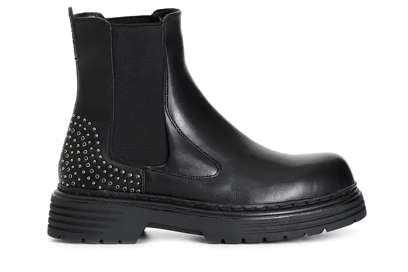 beatles da donna con microborchie sul dietro nero