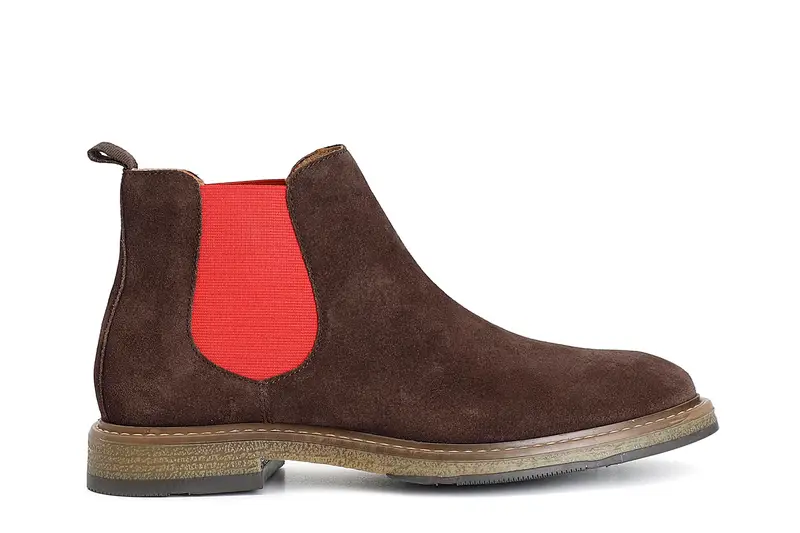 beatles da uomo in pelle scamosciata t moro