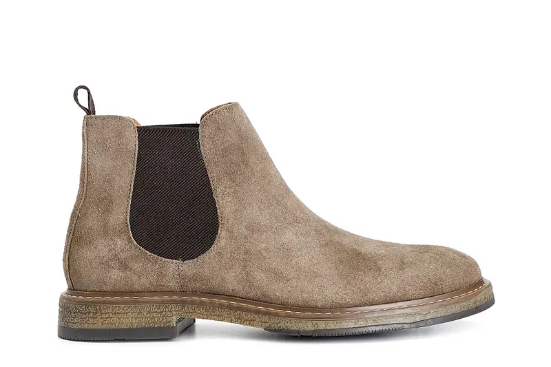 beatles da uomo in pelle scamosciata taupe