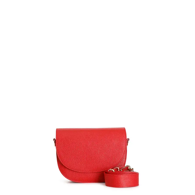 borsa a sacca effetto puffy con logo in metallo rosso