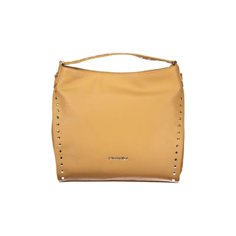 Borsa a Spalla Donna Marrone Chiusura con Zip