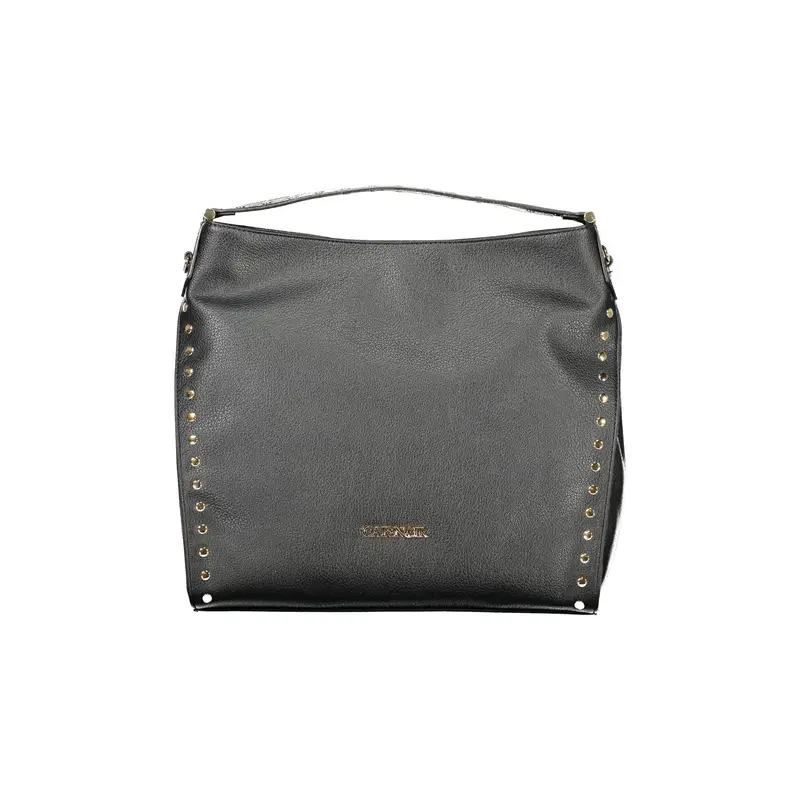 Borsa a Spalla Donna Nera Chiusura con Zip Nero