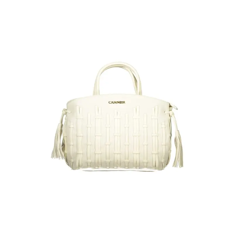 Borsa a Tracolla Donna Bianca Chiusura con Zip Bianco