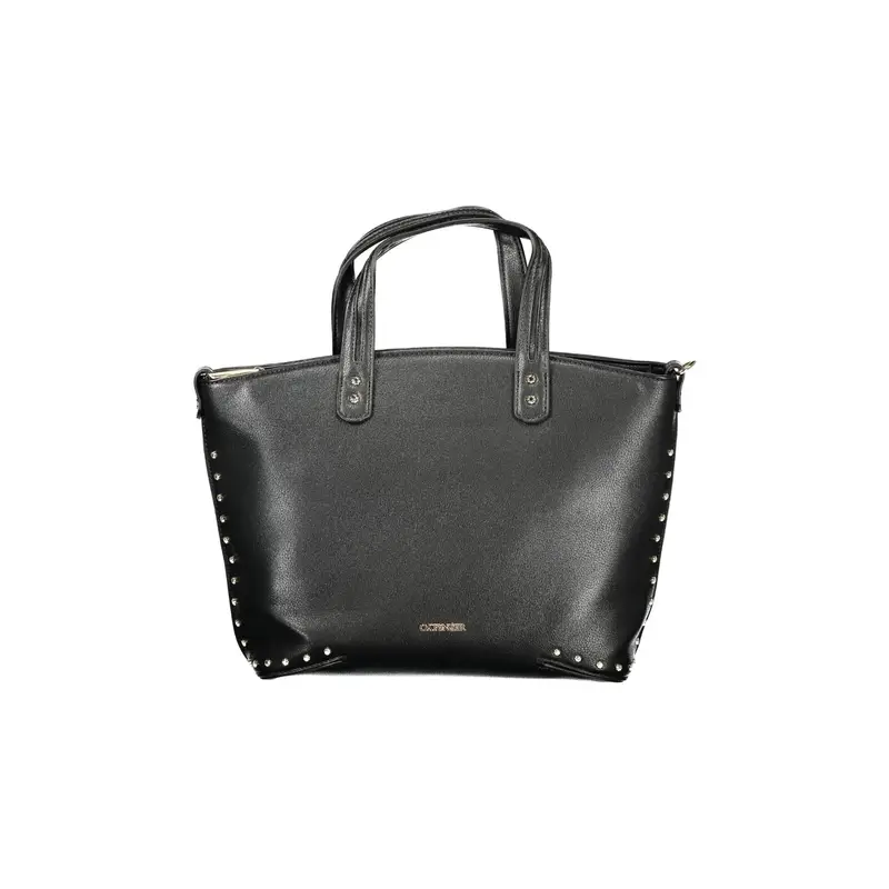 Borsa a Tracolla Donna Nera Chiusura con Zip Nero