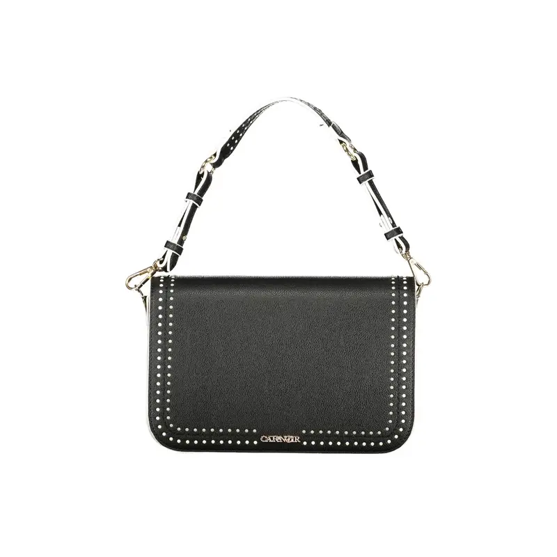 Borsa a Tracolla Donna Nera Dettagli a Contrasto Nero
