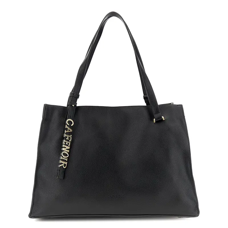 borsa morbida sfoderata con lettering nero