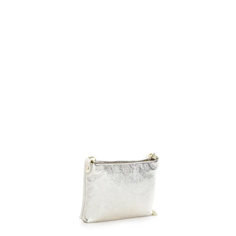 busta in pelle effetto laminato platino miniatura 2