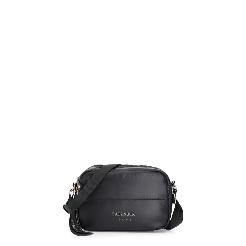 camera bag in nylon imbottito nero