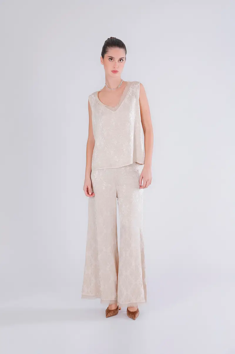 canotta damascato sabbia