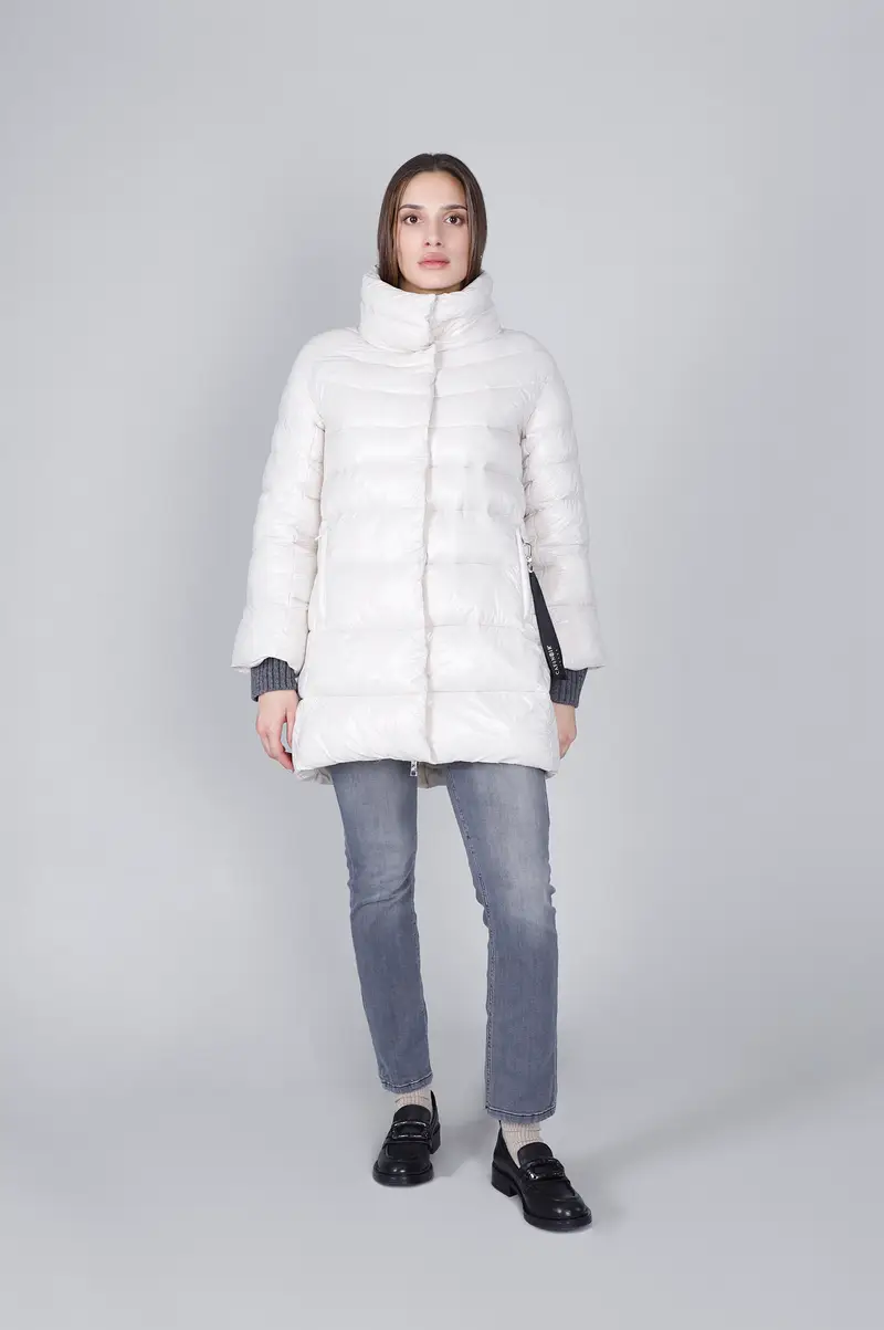 cappa imbottita con manica kimono ghiaccio