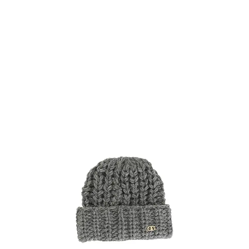 cappellino lavorato a treccia fumo