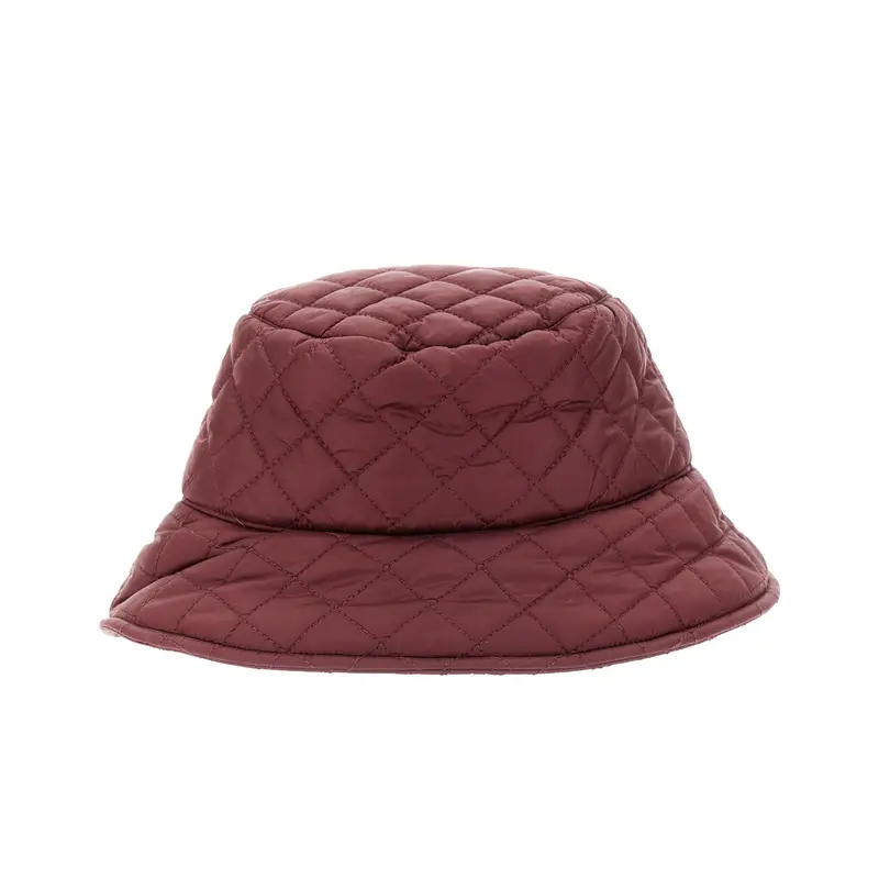 cappello in nylon trapuntato burgundy