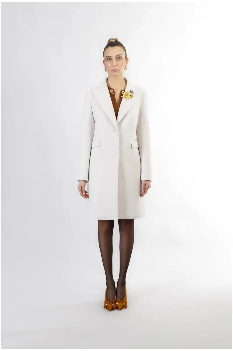 cappotto monopetto gesso