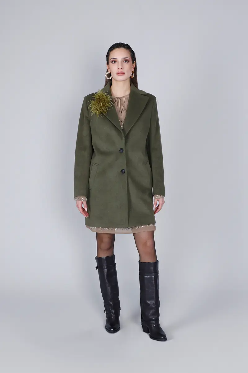 cappotto monopetto militare