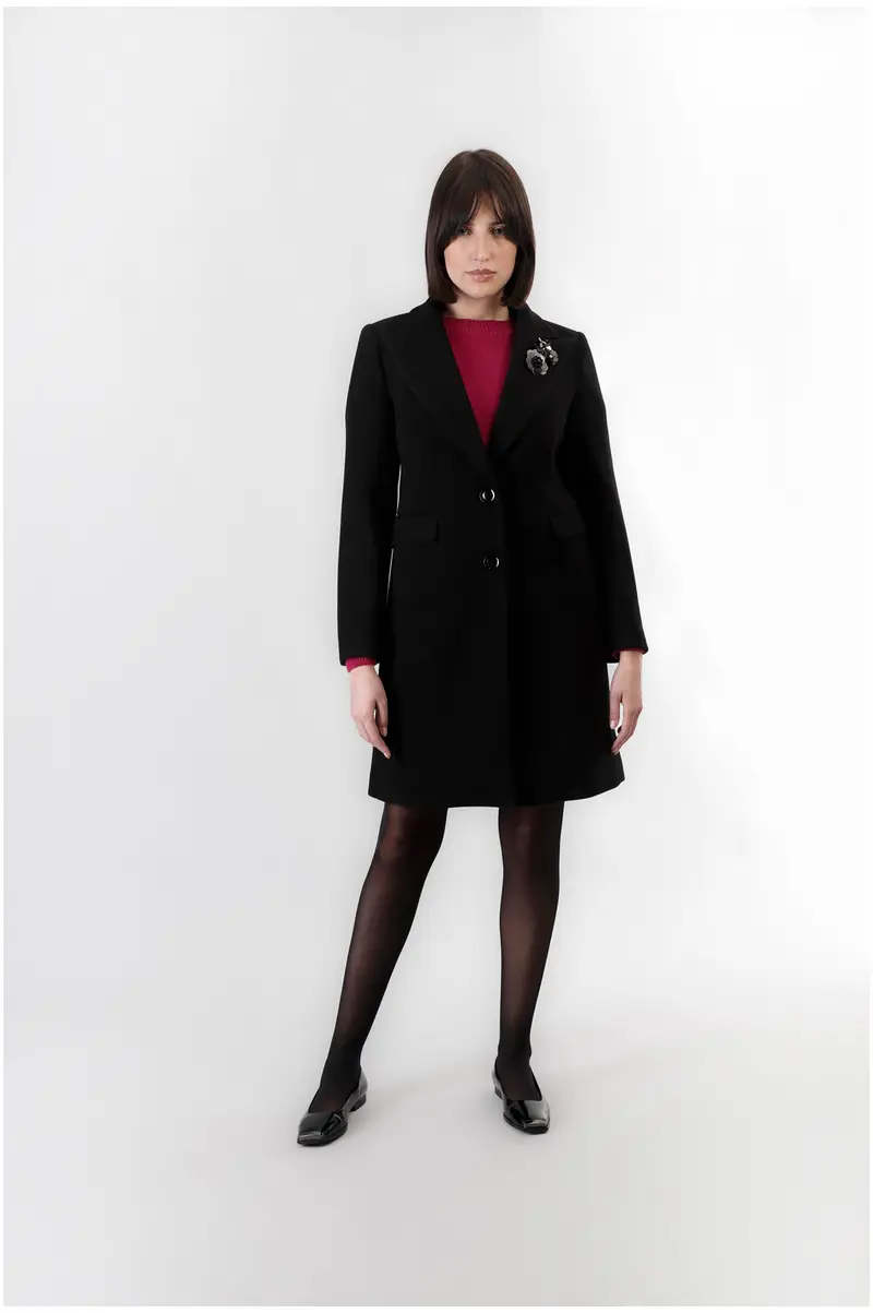 cappotto monopetto nero