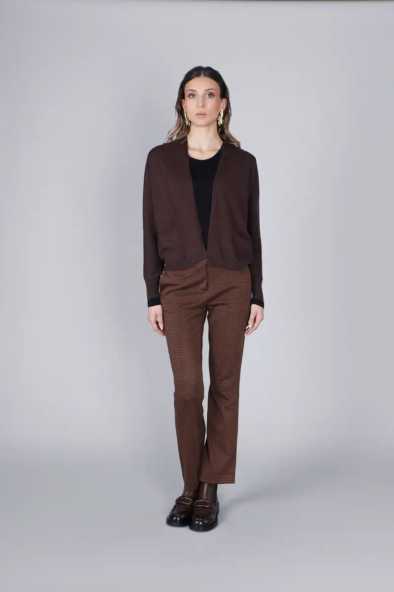 cardigan aperto testa di moro