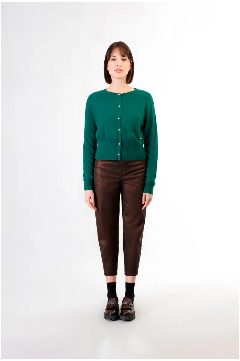 cardigan basic smeraldo