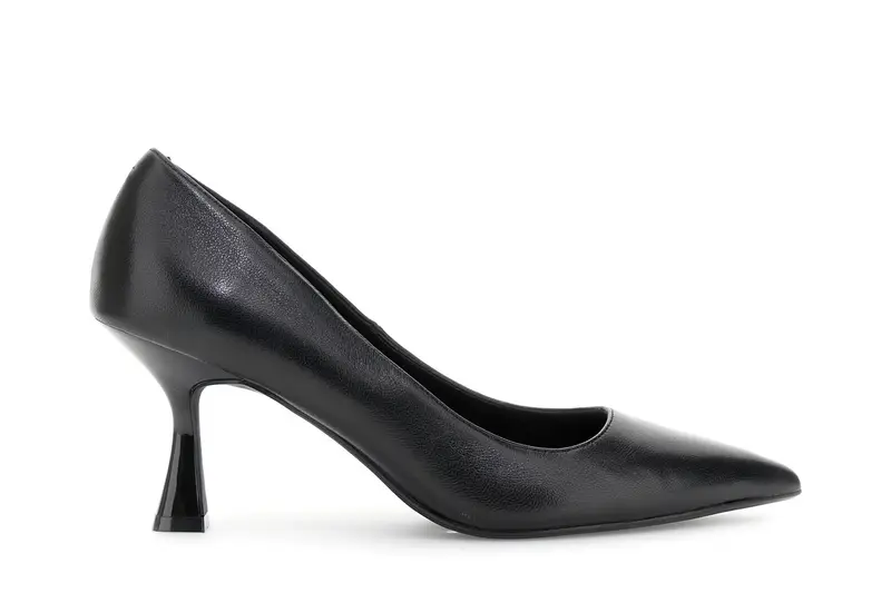 décolleté in pelle nero