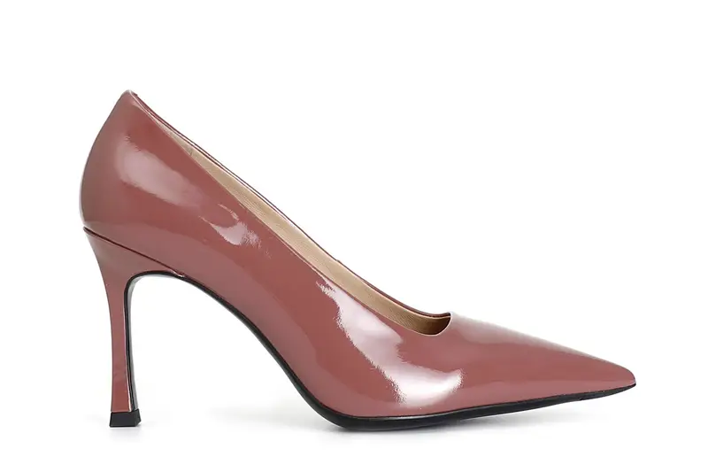 décolleté in vernice rosa antico