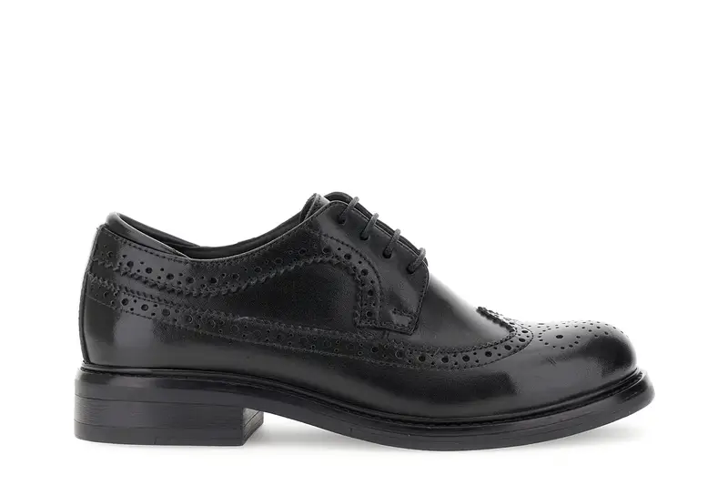 derby in pelle allacciato stile oxford nero