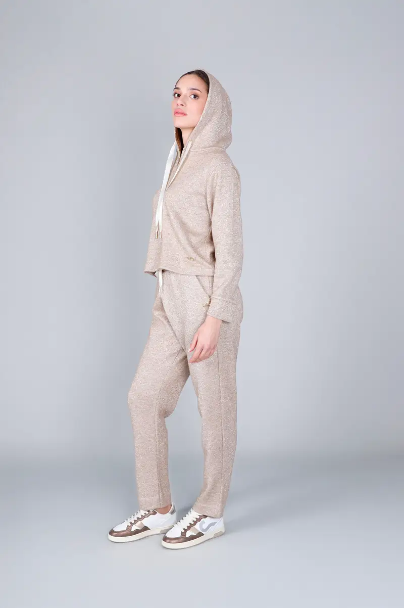 felpa full zip in felpa mano calda gold