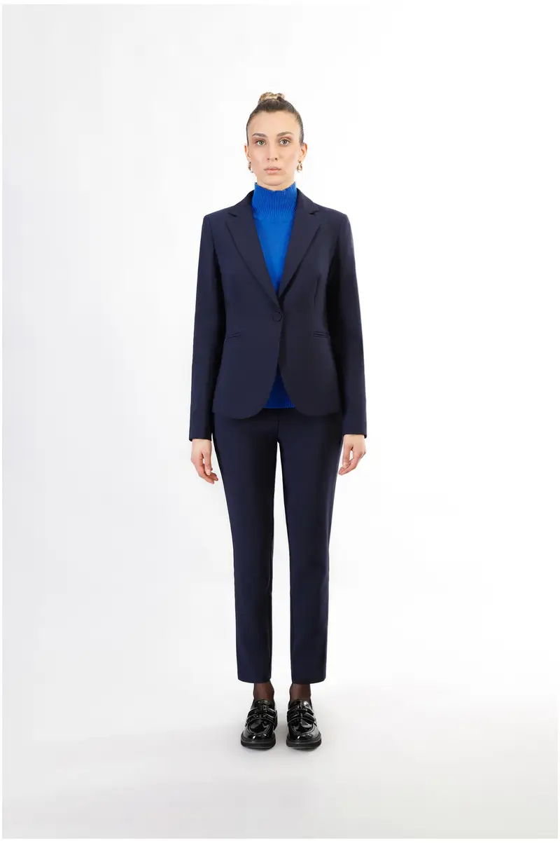 giacca monopetto tessuto bistretch navy