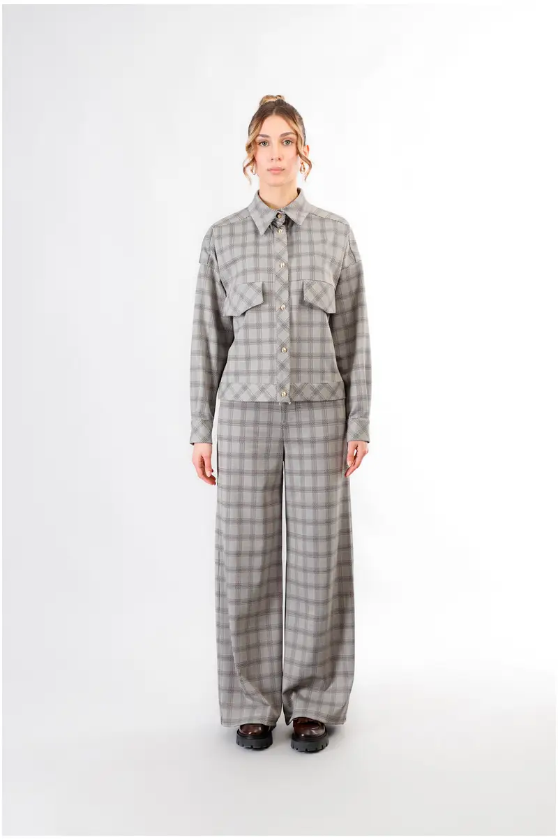 giubbino tipo bomber tessuto elasticizzato principe di galles