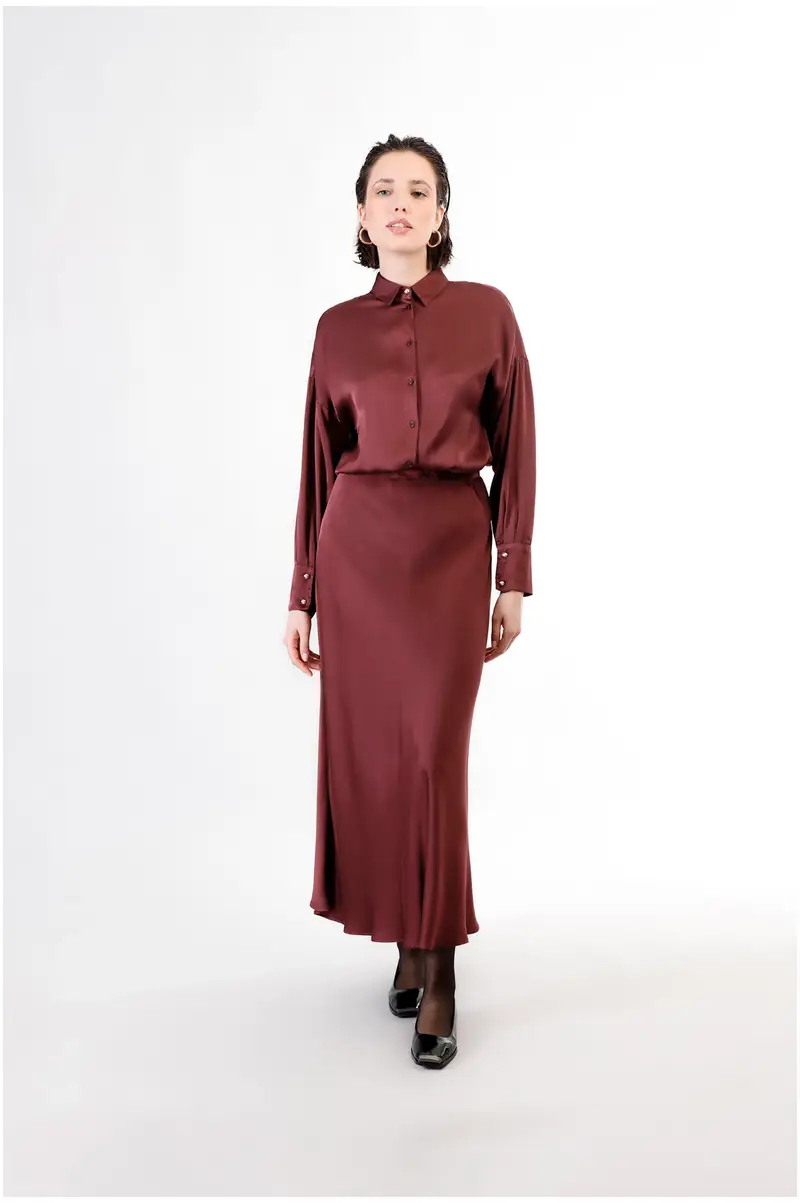 gonna in raso tinto capo vinaccia