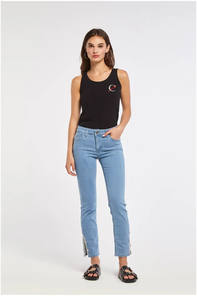 jeans audrey slim in tela superstretch sky