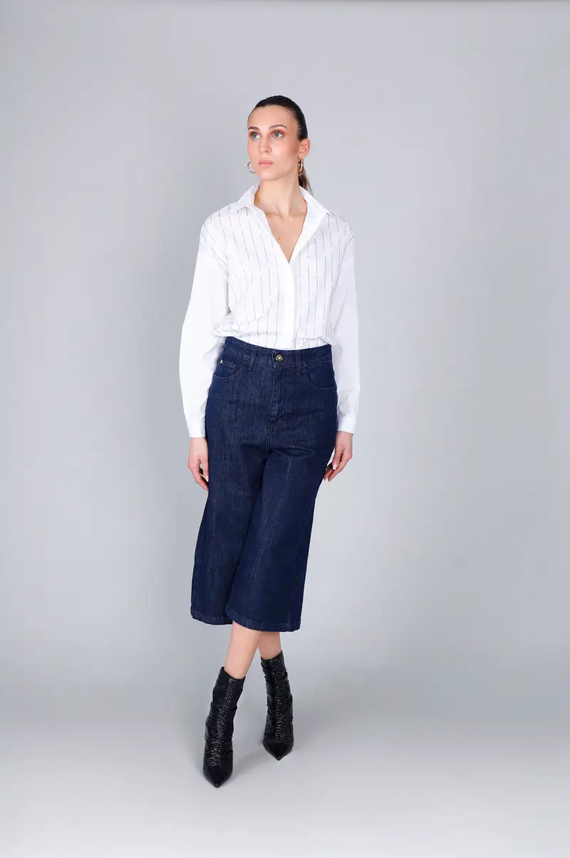 jeans denim jorts indaco