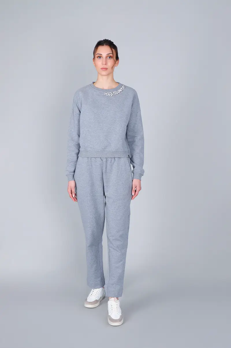 jogger in felpa grigio