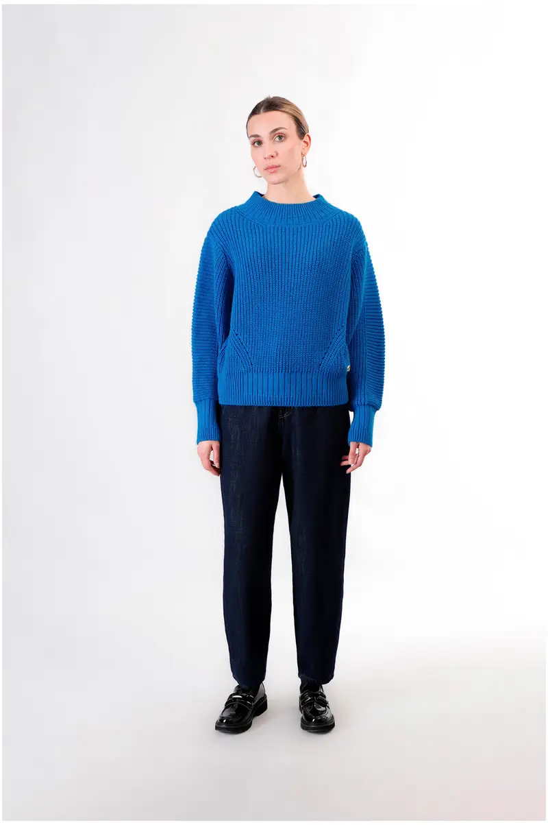 maglia girocollo cobalto