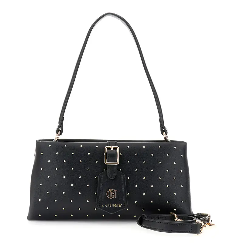 minibag con applicazione di microborchie nero