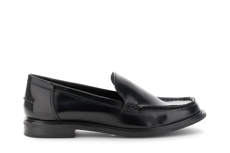 mocassini effetto pelle spazzolata nero