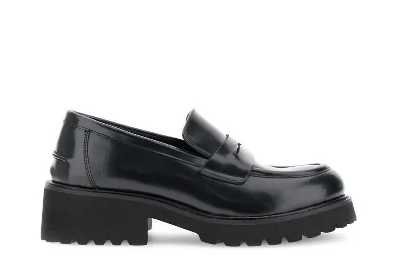 mocassini in pelle abrasivata nero