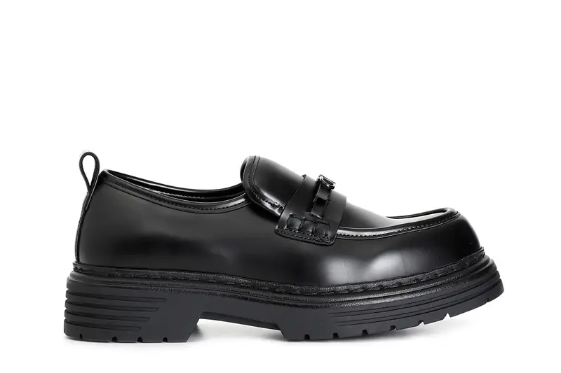 mocassino da donna in similpelle spazzolato nero