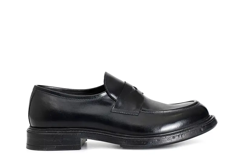 mocassino da uomo in pelle nero