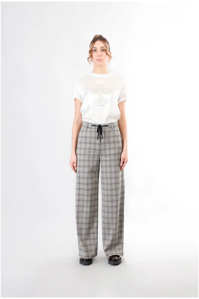 pantaloni super wide principe di galles principe di galles