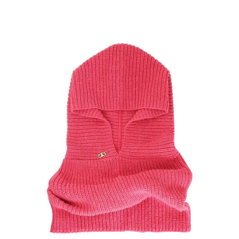 passamontagna in maglia fuxia