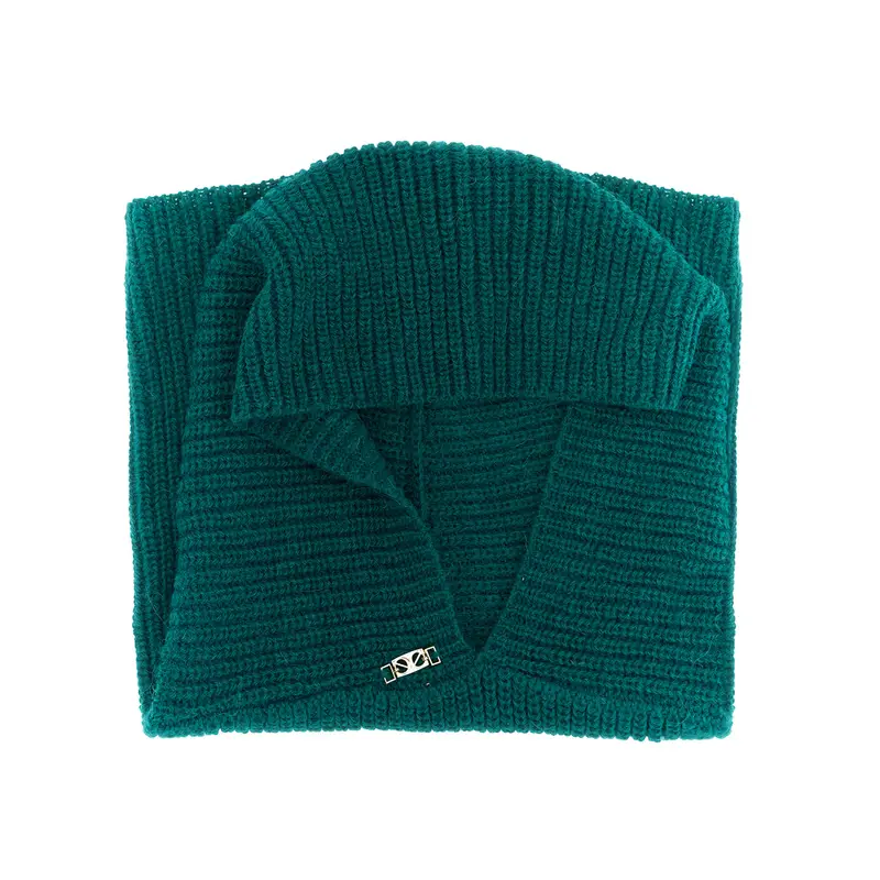 passamontagna in maglia smeraldo