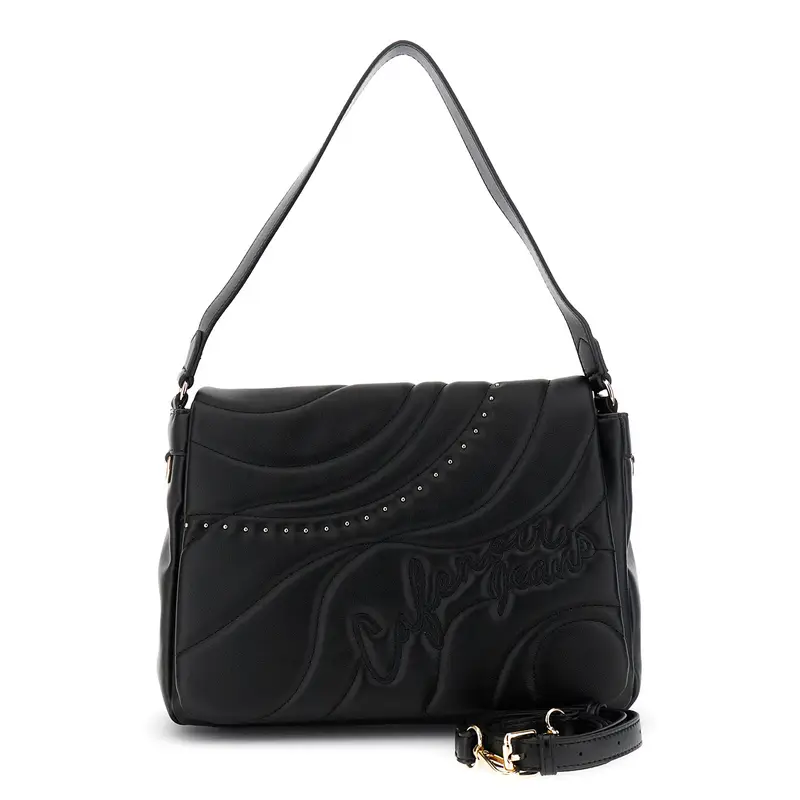 pattina con imbottitura e trapuntatura nero